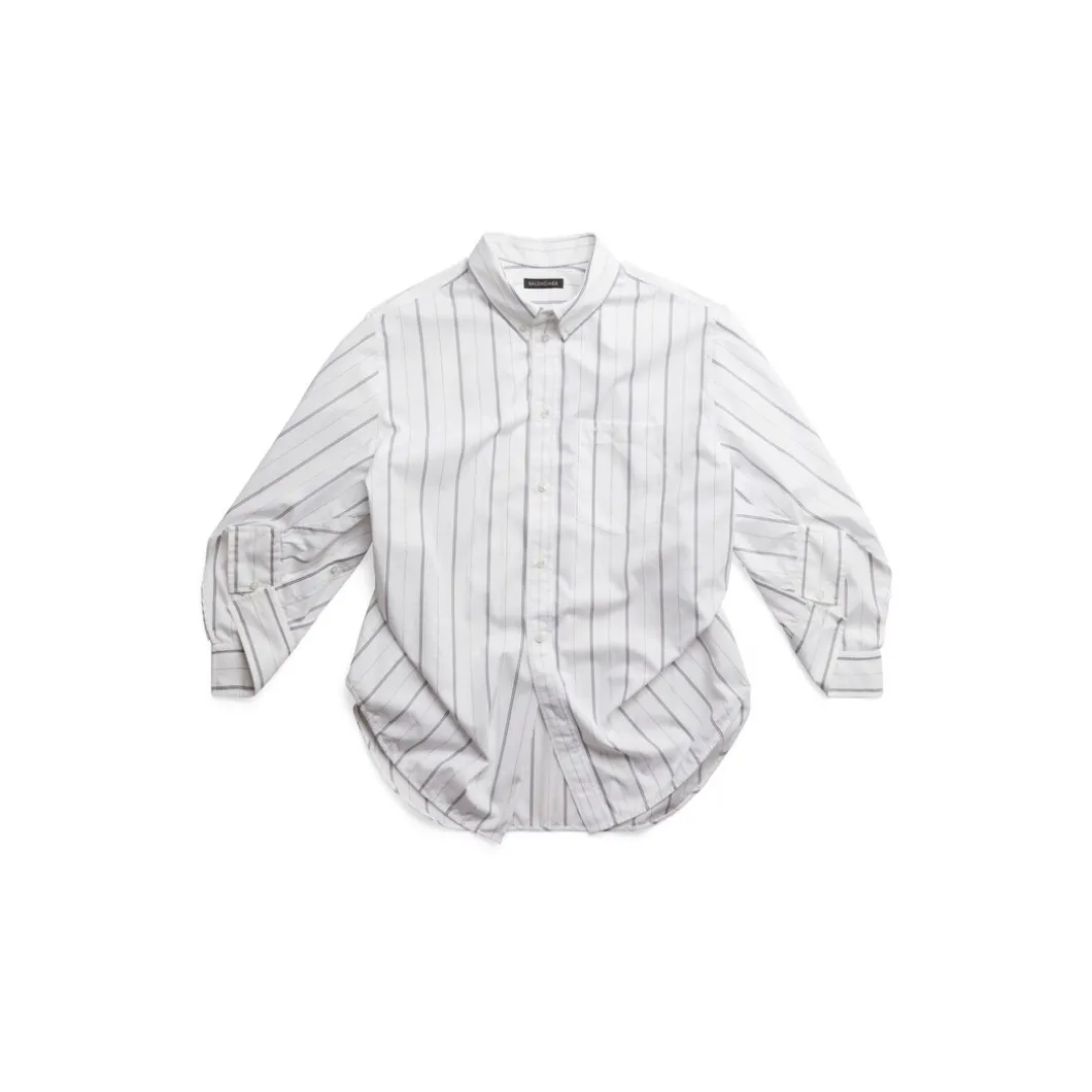 Camicia Swing Twisted Bb Corp Large Fit da Donna in Bianco