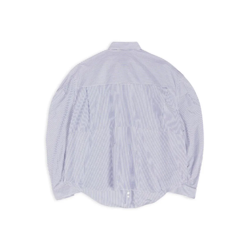 Camicia Twisted Sleeve da Donna in Blu