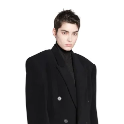 Cappotto Cinched da Donna in Nero