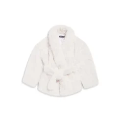 Cappotto Cocoon Wrap da Donna in Beige Chiaro