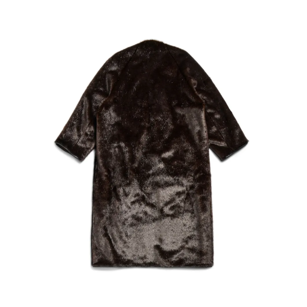 Cappotto Con Fodera da Donna in Marrone