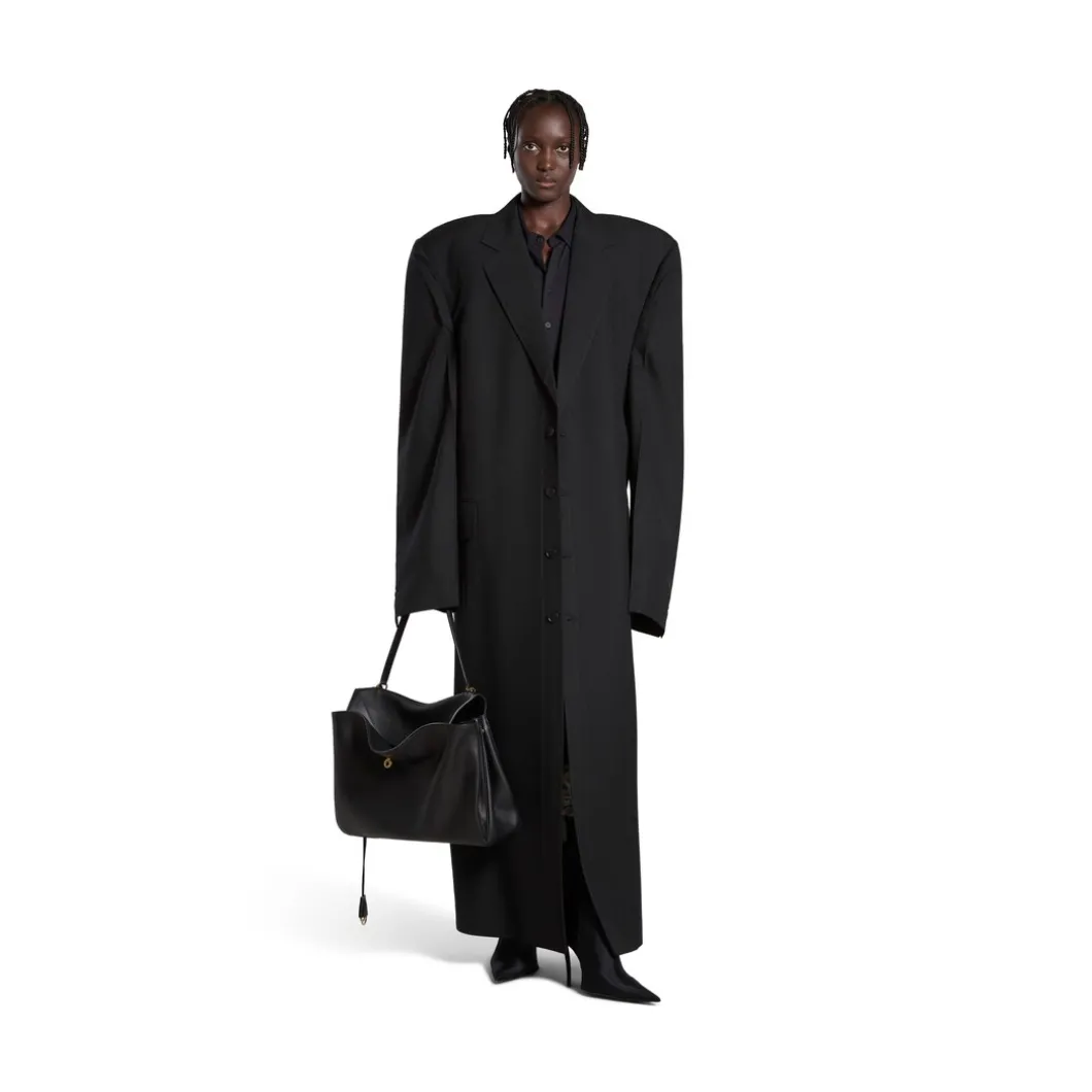 Cappotto Cut Away Boxy in Nero