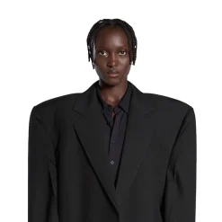 Cappotto Cut Away Boxy in Nero