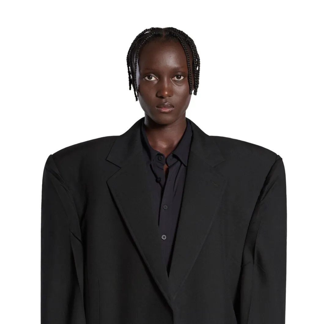 Cappotto Cut Away Boxy in Nero