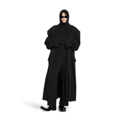 Cappotto Maxi da Uomo in Nero