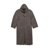 Cappotto Raglan Con Cappuccio in Kaki