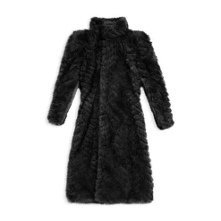 Cappotto Round Shoulder Aderente in Nero