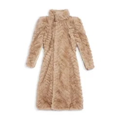 Cappotto Round Shoulder Aderente in Beige