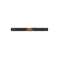 Cintura Bb Double Face da Uomo in Nero