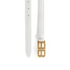 Cintura Bb Hourglass Thin Con Lavorazione Coccodrillo da Donna in Bianco