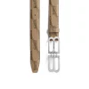 Cintura Bb Signature In Tela Rivestita Bb Monogram da Donna in Beige