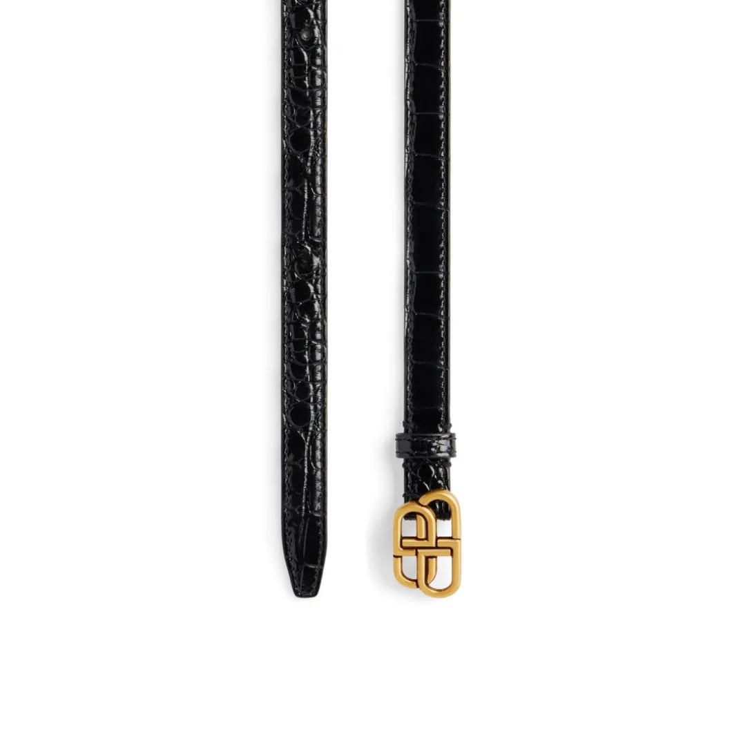 Cintura Bb Super Thin da Donna in Nero