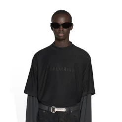 Cintura D Ring Apribottiglie da Uomo in Nero