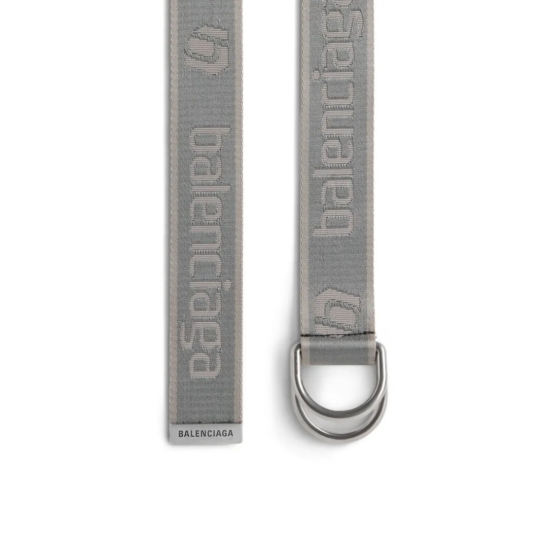 Cintura D Ring da Uomo in Grigio Scuro
