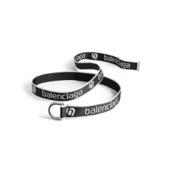 Cintura D Ring  da Uomo in Nero/bianco