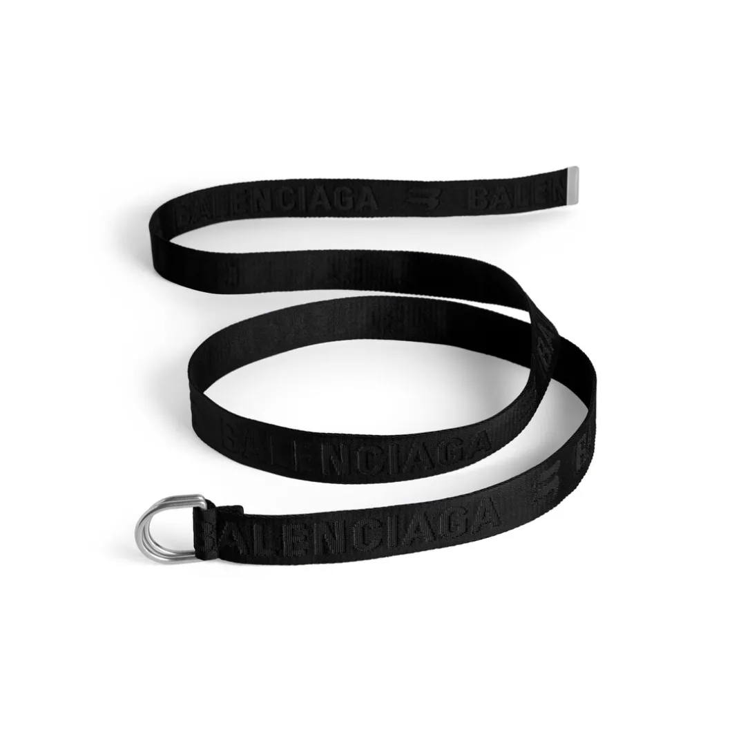 Cintura D Ring da Uomo in Nero