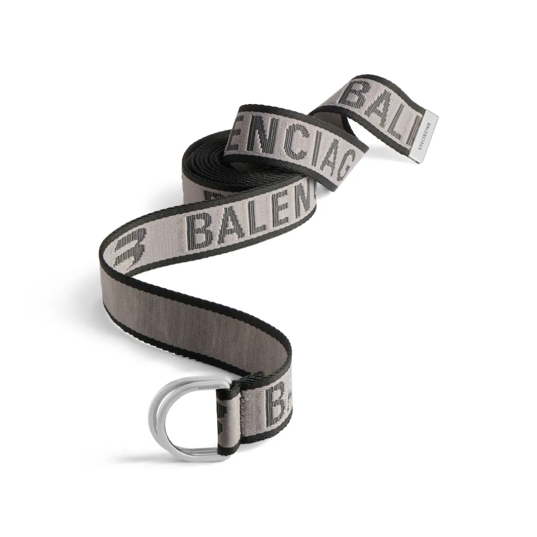 Cintura D Ring da Uomo in Grigio
