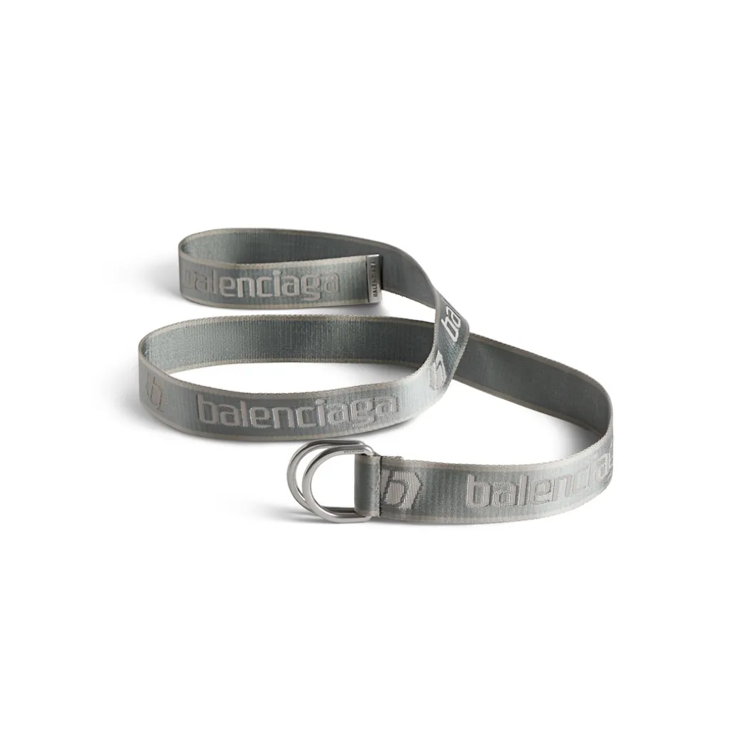 Cintura D Ring da Uomo in Grigio Scuro
