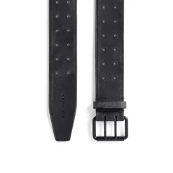 Cintura Double Holes  da Uomo in Nero