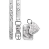 Cintura Le Cagole Con Charm Metallizzata E Strass da Donna in Argento