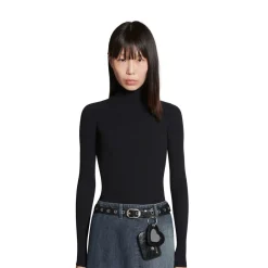 Cintura Le Cagole Con Charm E Strass da Donna in Nero