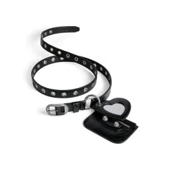 Cintura Le Cagole Con Charm E Strass da Donna in Nero