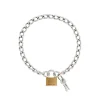 Collana Locker  in Argento Anticato