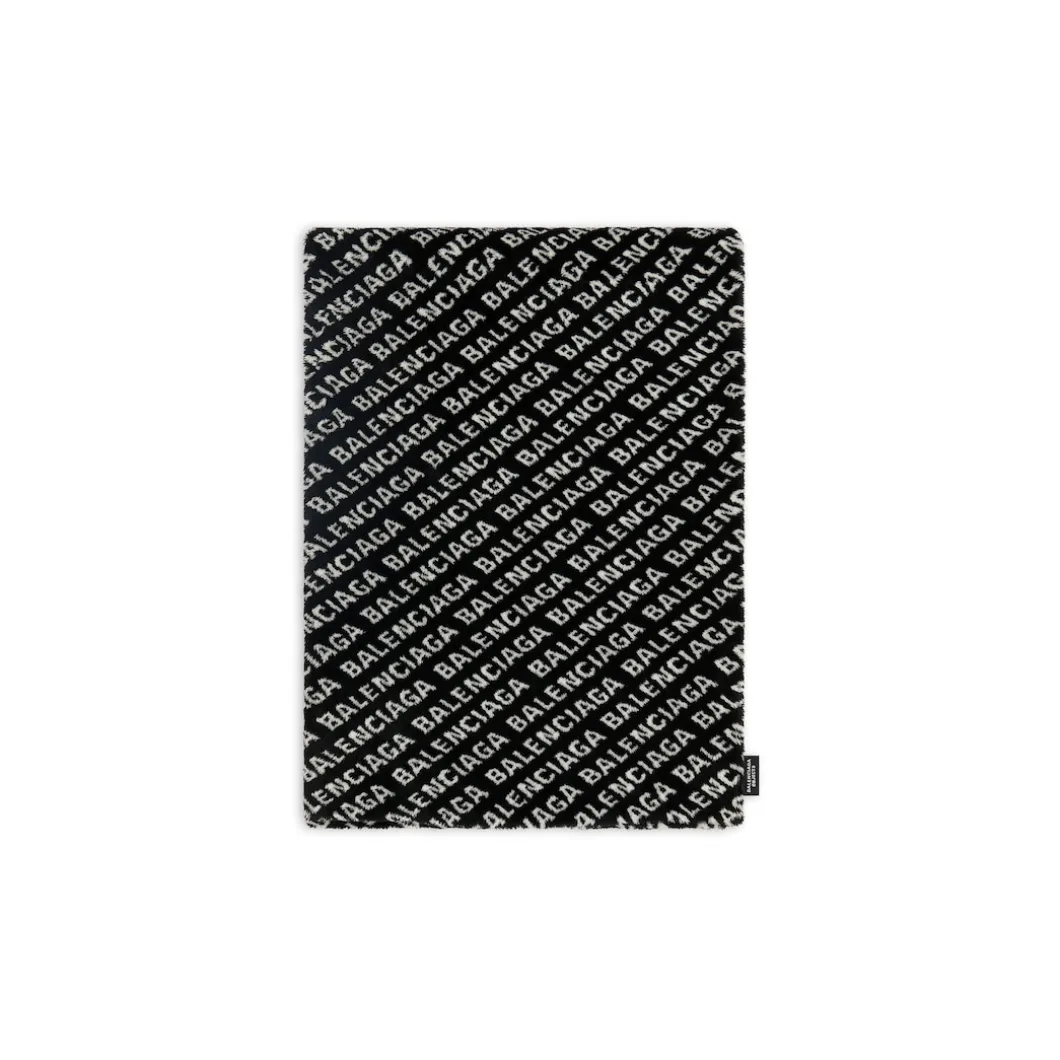Coperta Allover Logo in Nero
