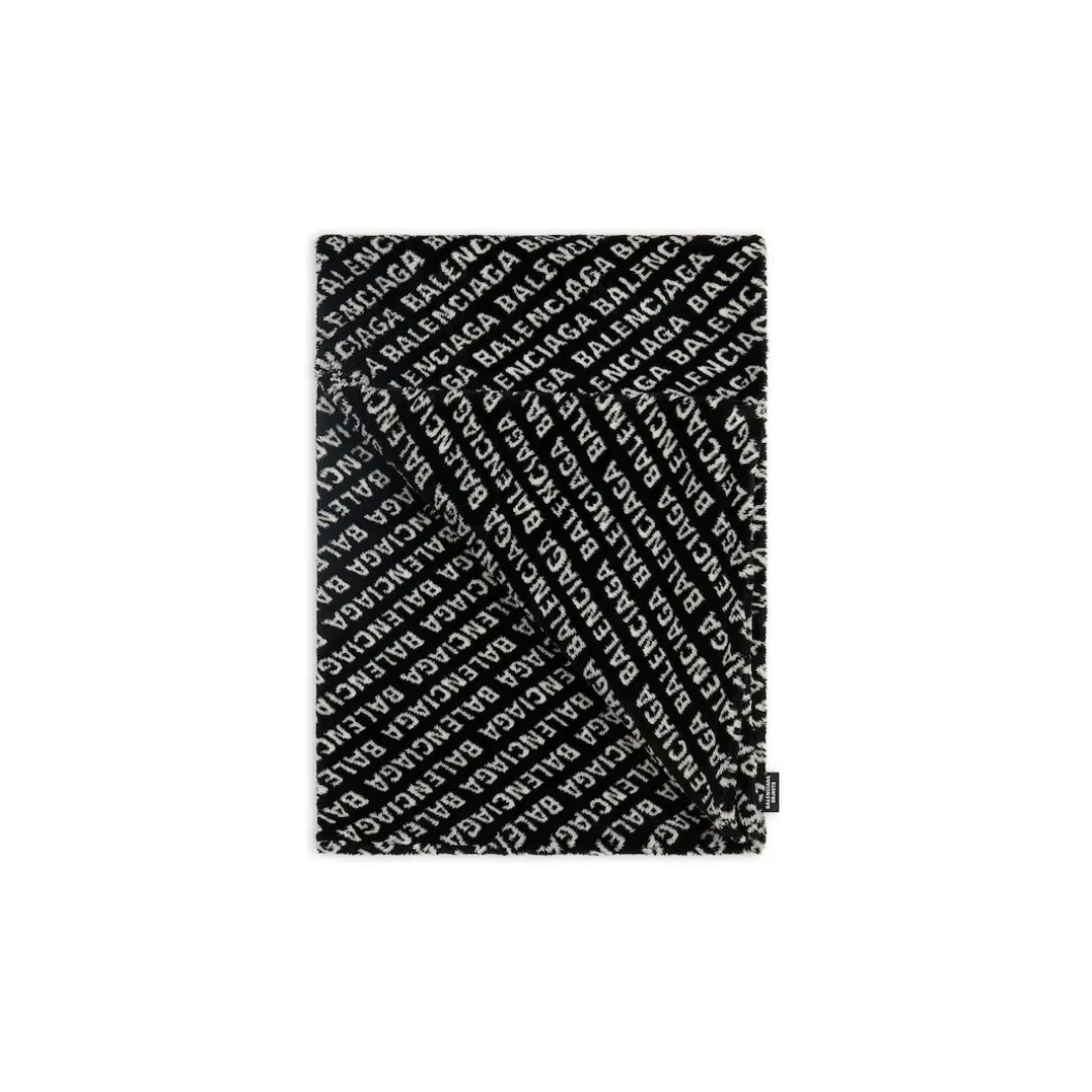 Coperta Allover Logo in Nero