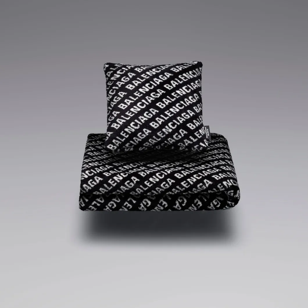 Coperta Allover Logo in Nero