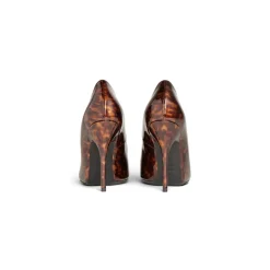 Décolleté Knife 110mm Con Stampa Tartarugata da Donna in Marrone