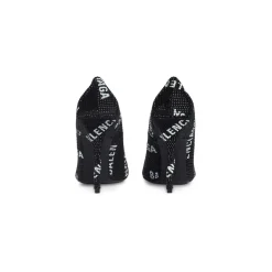 Décolleté Square Knife 110 Mm Con Allover Logo Di Strass da Donna in Nero