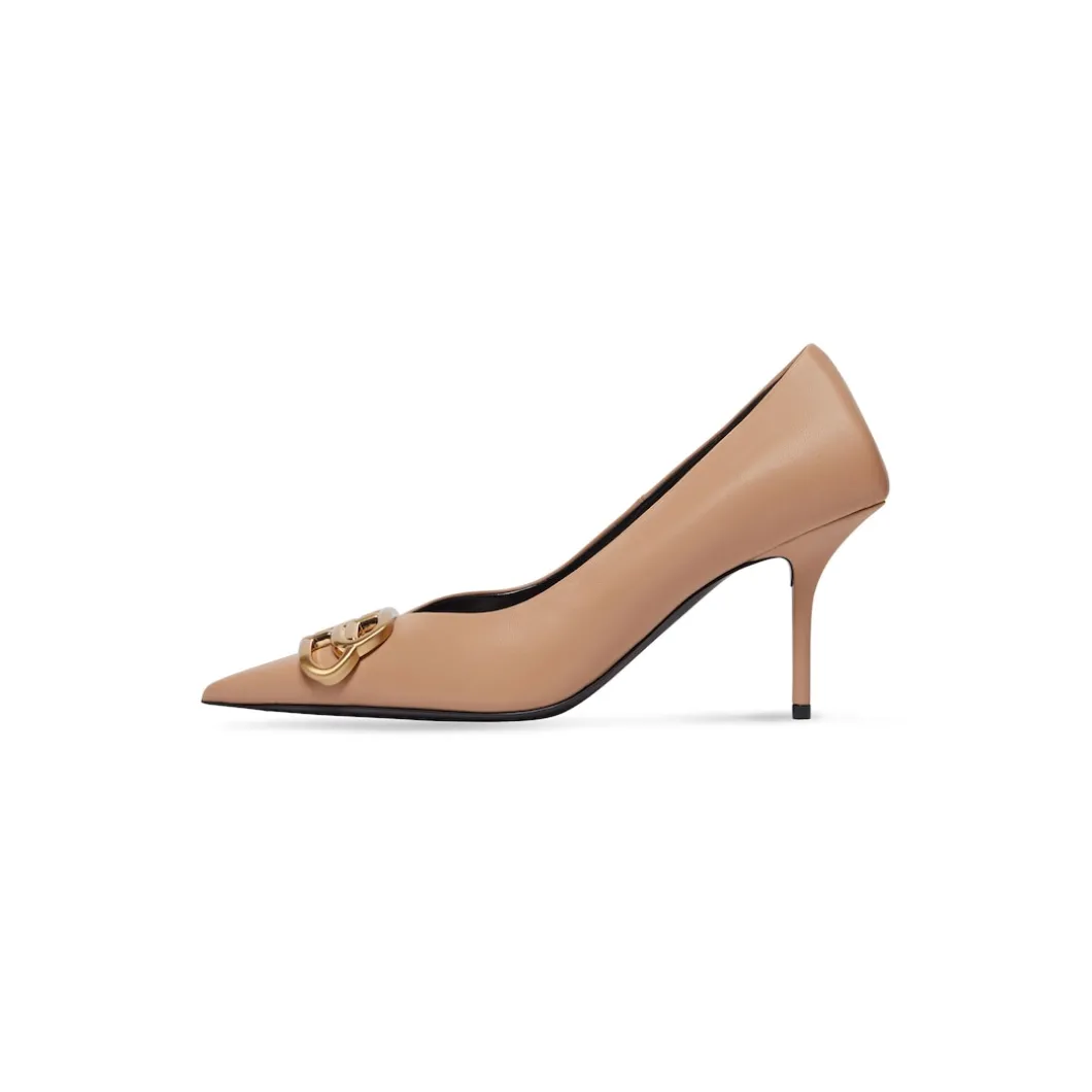 Décolleté Square Knife Bb 80 Mm da Donna in Beige