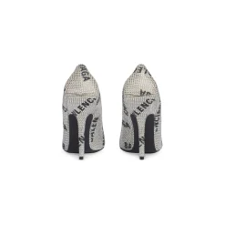 D&eacute;collet&eacute; Square Knife 110 Mm Con Allover Logo Di Strass  da Donna in Argento