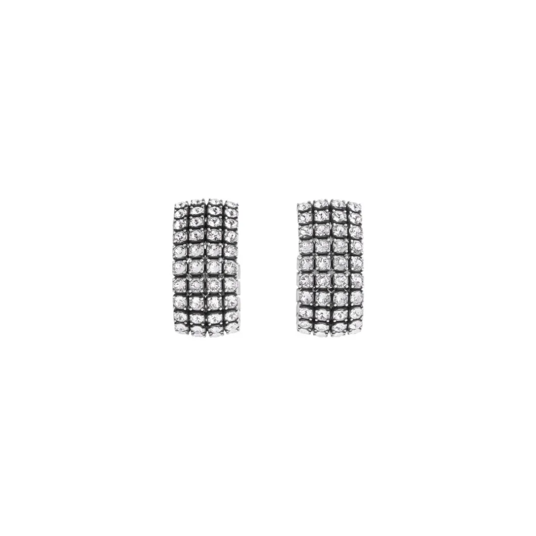 Ear Cuff Glam da Donna in Argento Anticato