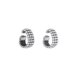 Ear Cuff Glam da Donna in Argento Anticato