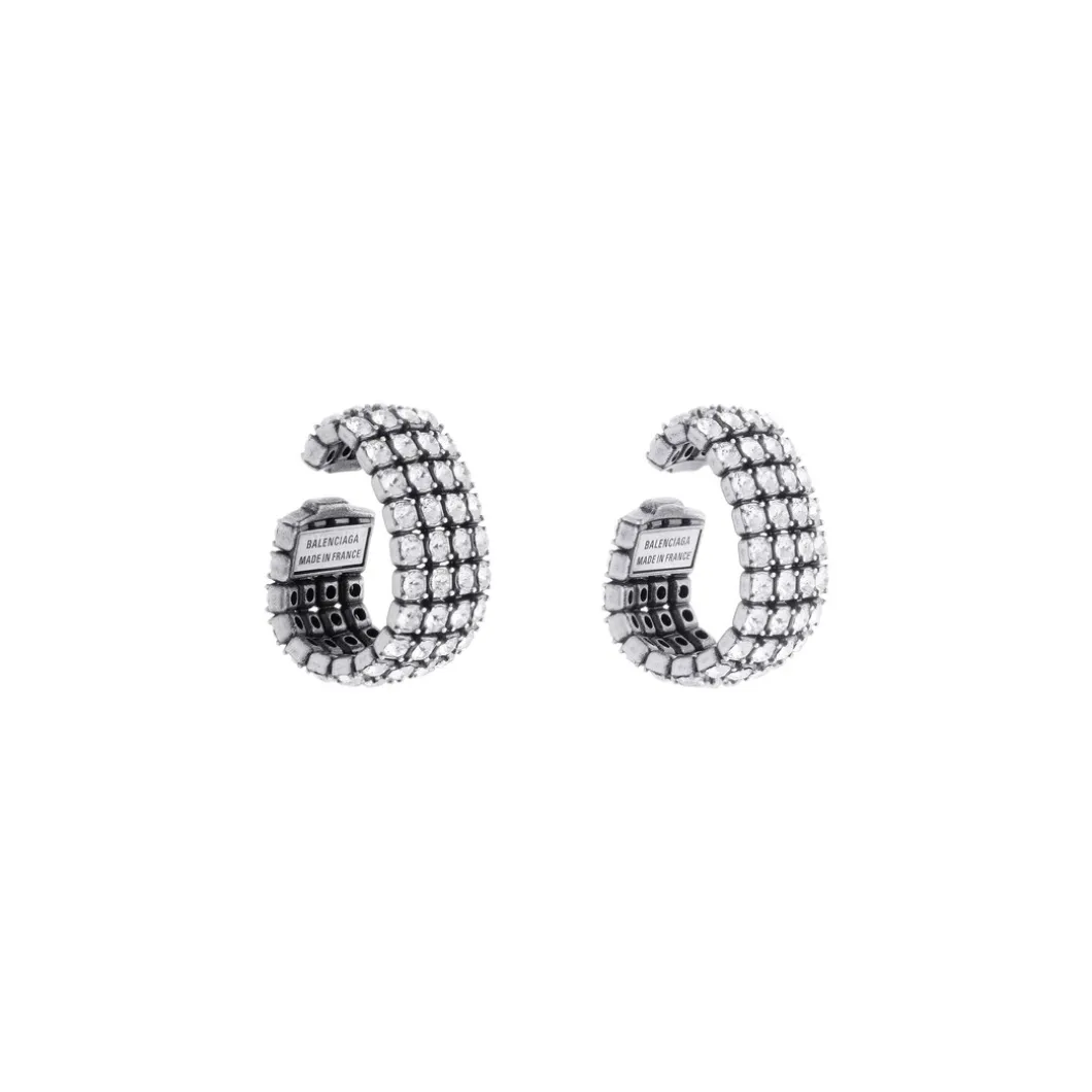 Ear Cuff Glam da Donna in Argento Anticato