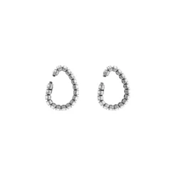 Ear Cuff Glam da Donna in Argento Anticato