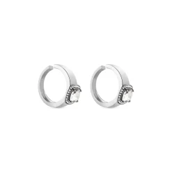Ear Cuff Maxi Solitaire da Donna in Argento