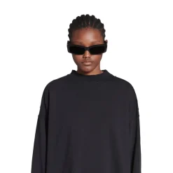 Felpa Balenciaga Oversize in Nero D&eacute;lav&eacute;