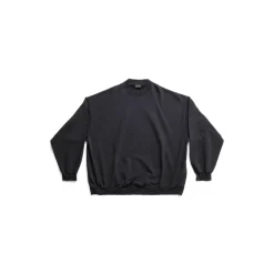 Felpa Balenciaga Oversize in Nero D&eacute;lav&eacute;