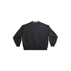 Felpa Balenciaga Oversize in Nero D&eacute;lav&eacute;