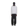 Felpa Con Cappuccio Logo Medium Fit in Grigio