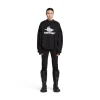 Felpa Round Layered Sports Oversize in Nero/bianco