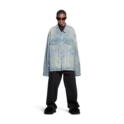 Giacca Bal Diagonal Allover Oversize in Azzurro