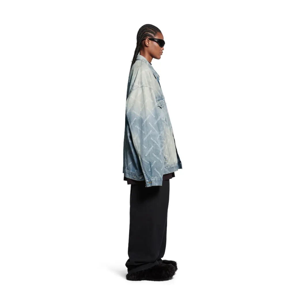 Giacca Bal Diagonal Allover Oversize in Azzurro