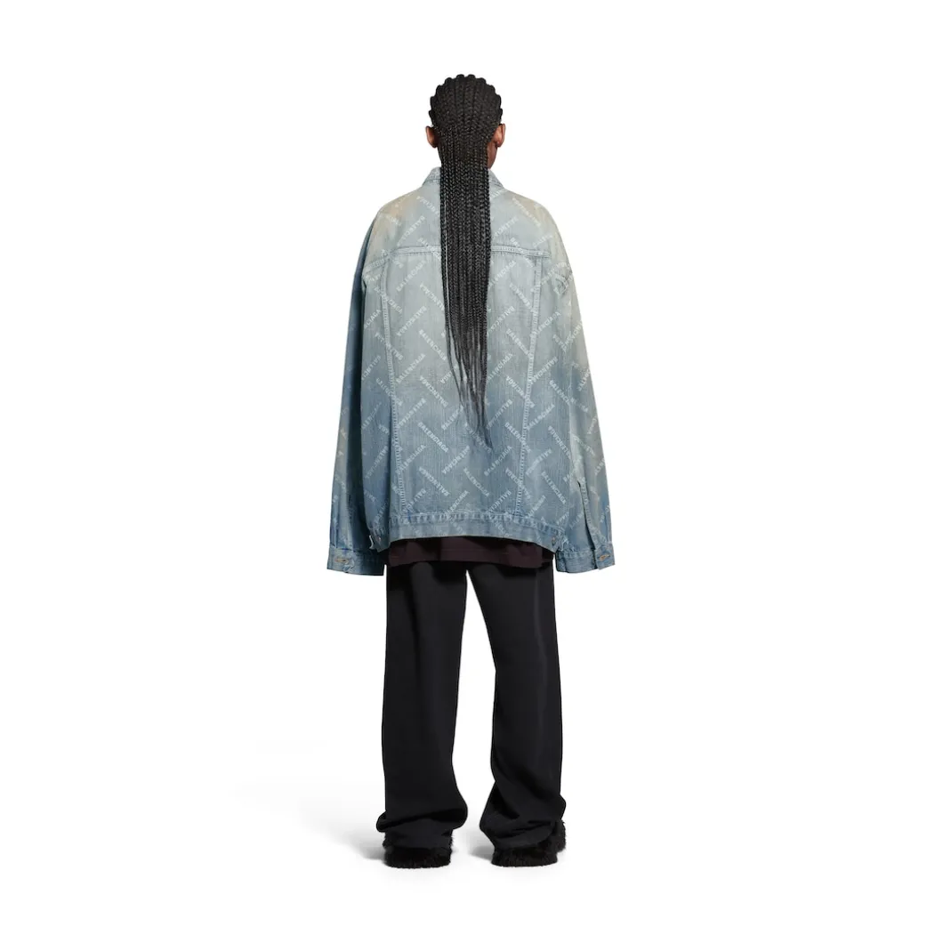 Giacca Bal Diagonal Allover Oversize in Azzurro