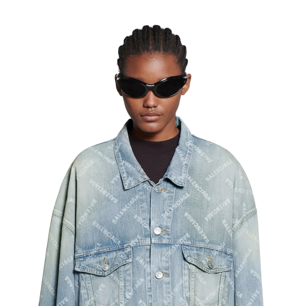 Giacca Bal Diagonal Allover Oversize in Azzurro