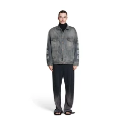 Giacca Crypto Large Fit in Azzurro