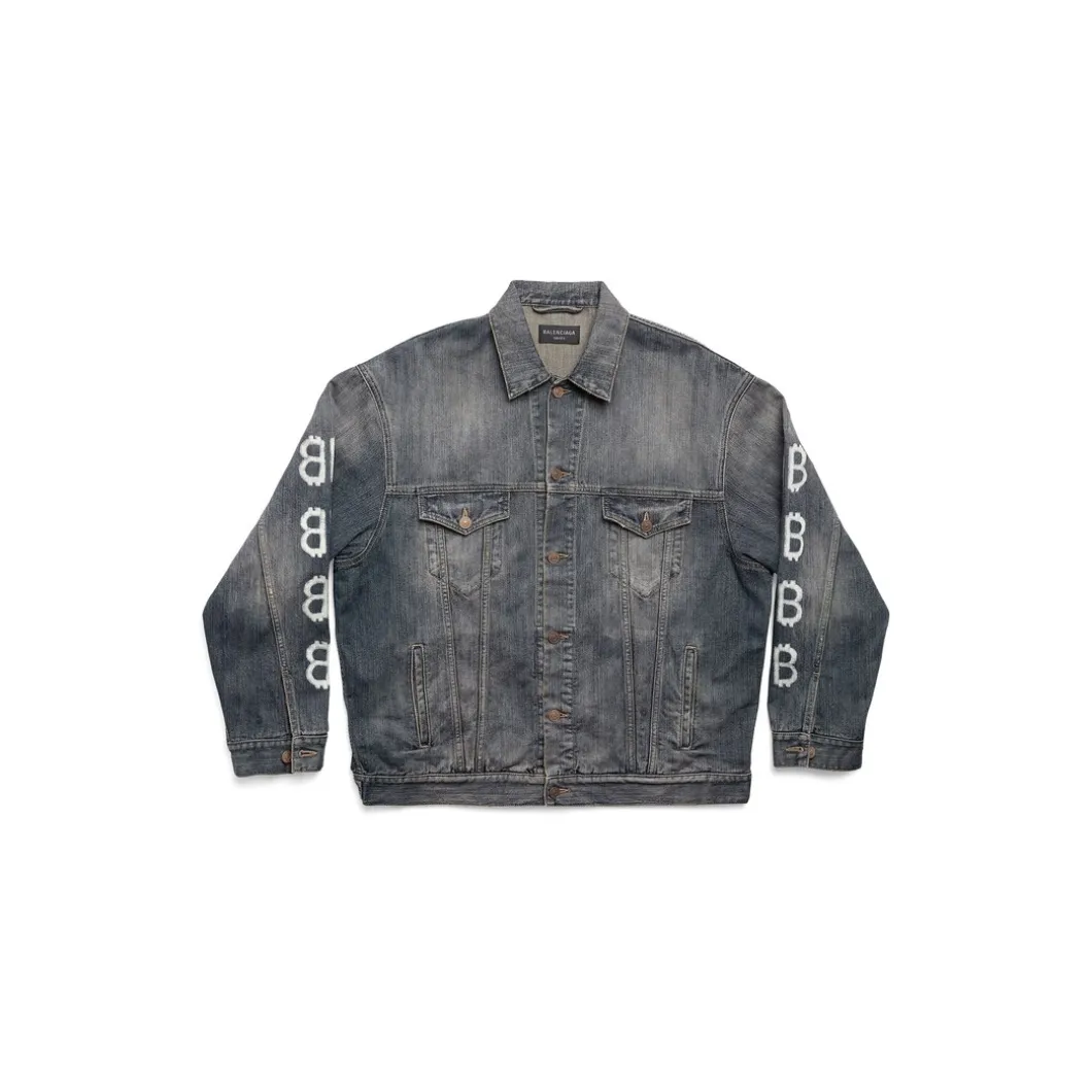 Giacca Crypto Large Fit in Azzurro